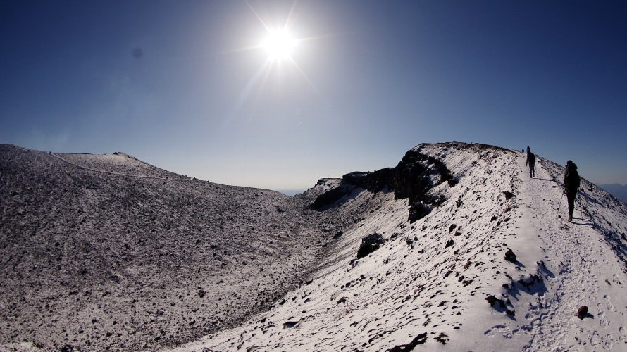 初冠雪の浅間山(前掛山)!